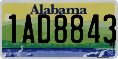 AL license plate 1AD8843