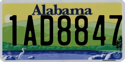 AL license plate 1AD8847