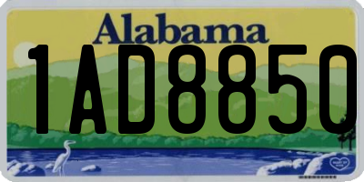 AL license plate 1AD8850