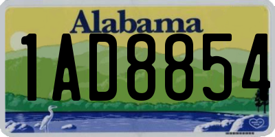 AL license plate 1AD8854