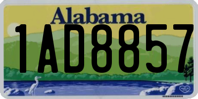 AL license plate 1AD8857