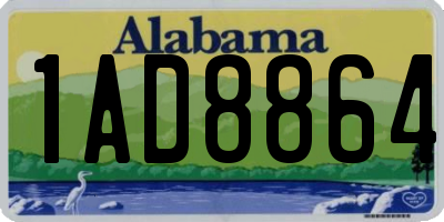 AL license plate 1AD8864