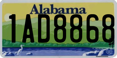 AL license plate 1AD8868