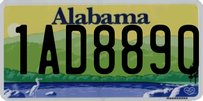 AL license plate 1AD8890
