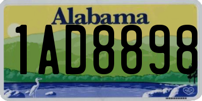 AL license plate 1AD8898