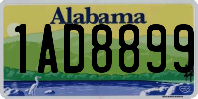AL license plate 1AD8899
