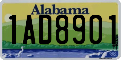 AL license plate 1AD8901