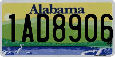 AL license plate 1AD8906