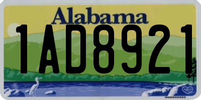 AL license plate 1AD8921