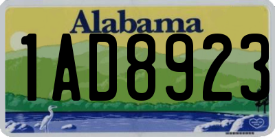 AL license plate 1AD8923