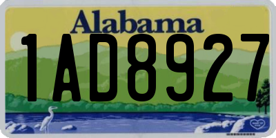 AL license plate 1AD8927