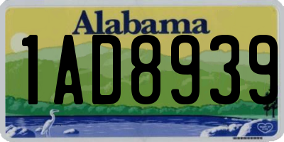 AL license plate 1AD8939