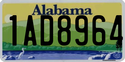 AL license plate 1AD8964