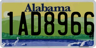 AL license plate 1AD8966