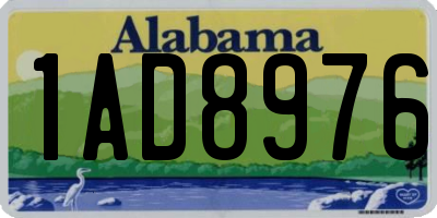 AL license plate 1AD8976