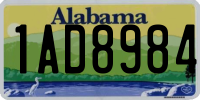 AL license plate 1AD8984