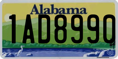 AL license plate 1AD8990