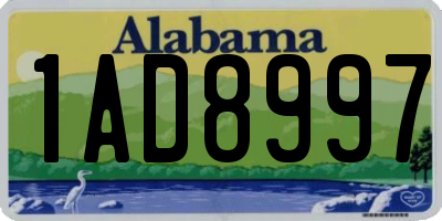 AL license plate 1AD8997