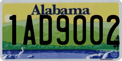 AL license plate 1AD9002