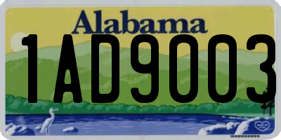 AL license plate 1AD9003