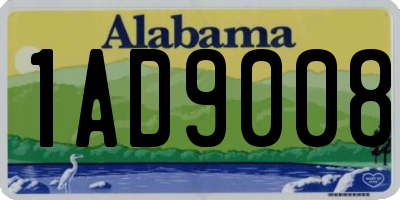 AL license plate 1AD9008