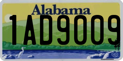 AL license plate 1AD9009