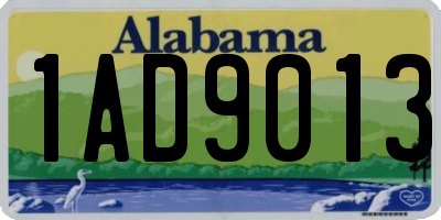 AL license plate 1AD9013