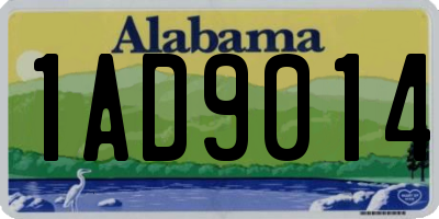 AL license plate 1AD9014