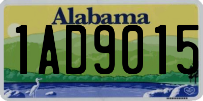 AL license plate 1AD9015
