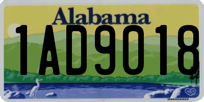 AL license plate 1AD9018