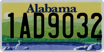 AL license plate 1AD9032