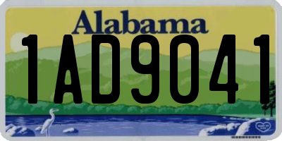 AL license plate 1AD9041