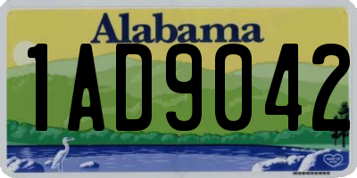 AL license plate 1AD9042