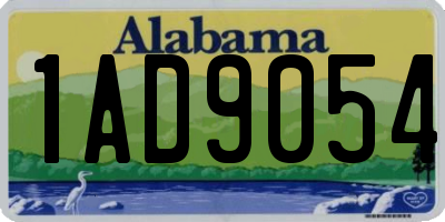 AL license plate 1AD9054