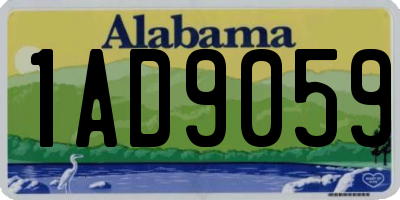 AL license plate 1AD9059