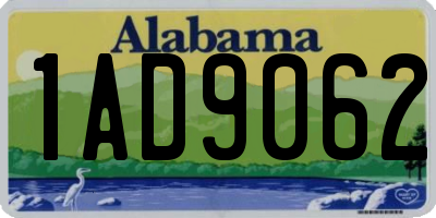 AL license plate 1AD9062