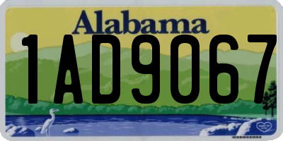 AL license plate 1AD9067