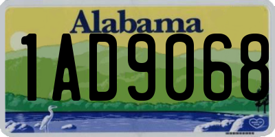 AL license plate 1AD9068