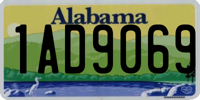 AL license plate 1AD9069