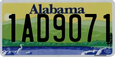 AL license plate 1AD9071