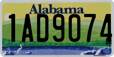 AL license plate 1AD9074