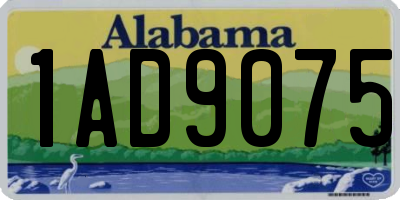 AL license plate 1AD9075