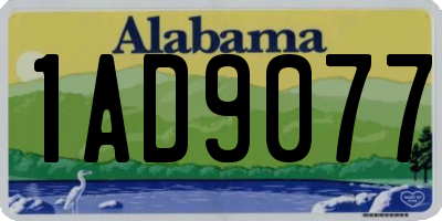 AL license plate 1AD9077