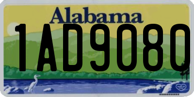 AL license plate 1AD9080