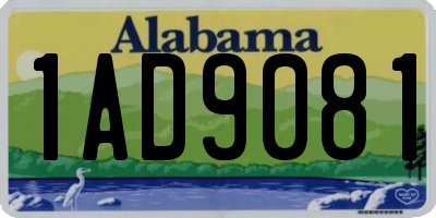 AL license plate 1AD9081