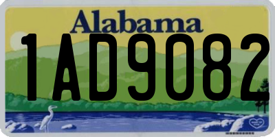 AL license plate 1AD9082