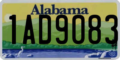 AL license plate 1AD9083