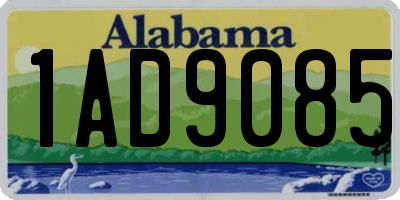 AL license plate 1AD9085