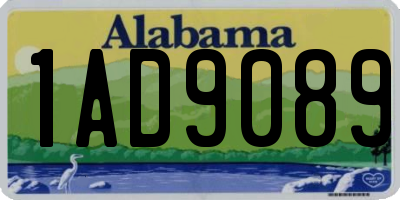 AL license plate 1AD9089