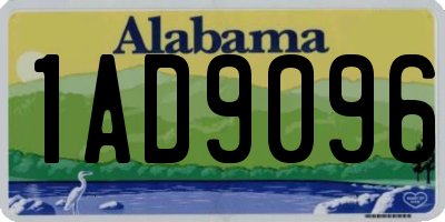 AL license plate 1AD9096